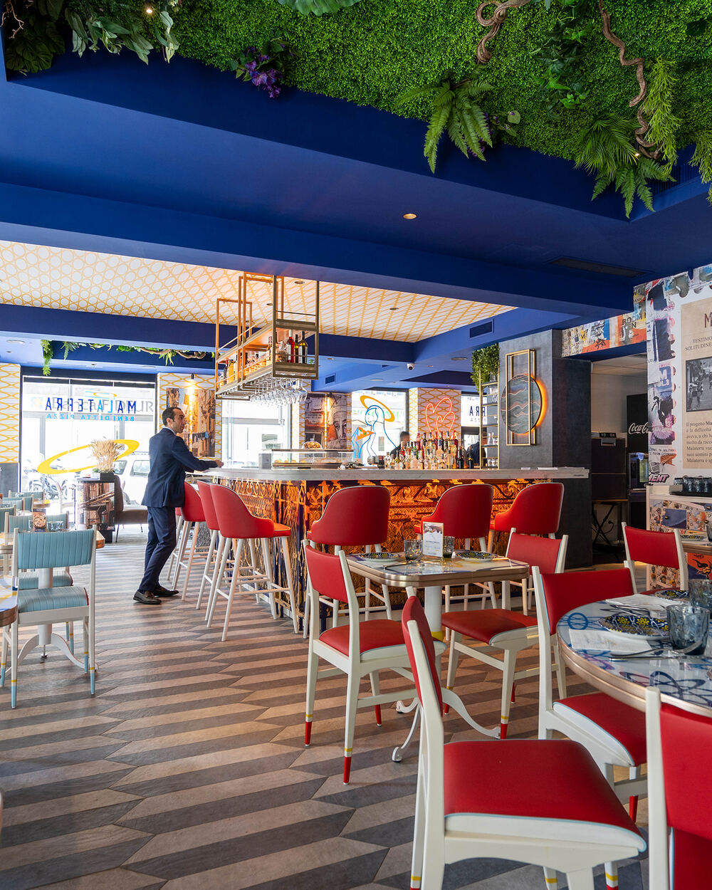 Il bancone del ristorante Malaterra